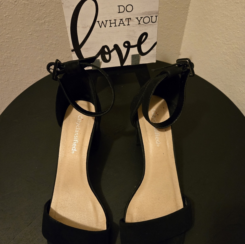 Black Heels with  Ankle Strap
